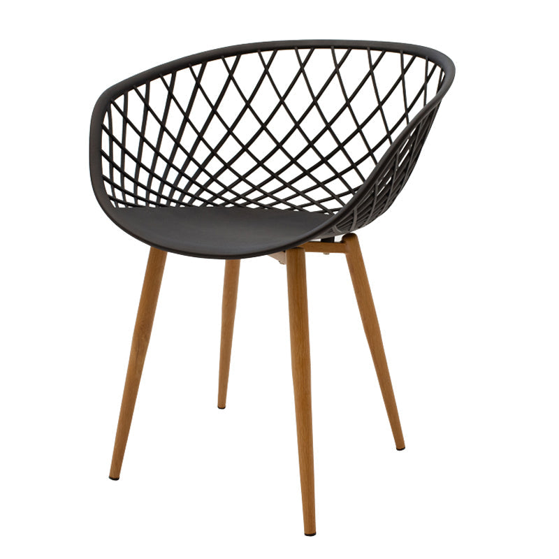 Scaun Ezra, Metal, 63x56x82 cm - Antracit