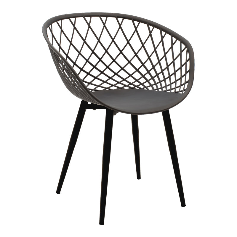 Scaun Ezra, picioare negre, 63x56x82 cm - Antracit
