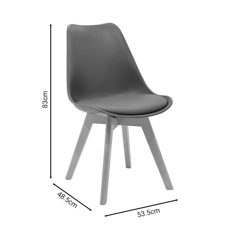 Scaun Gaston, Alb, 54x49x83 cm