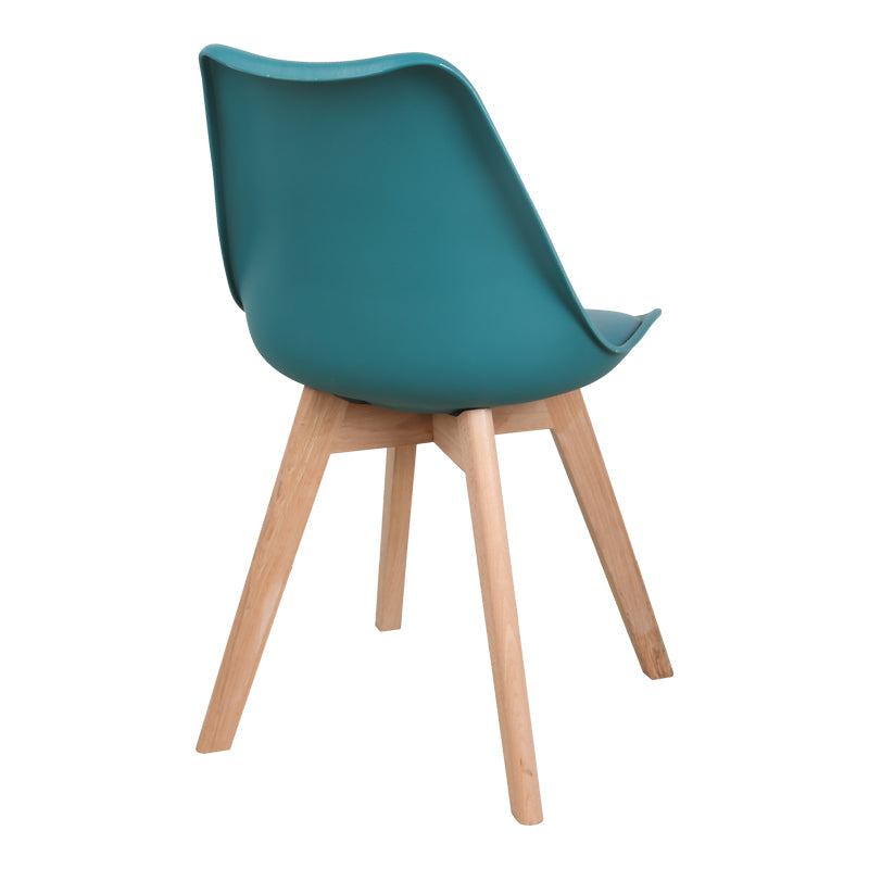 Scaun Gaston, Gri deschis Natural, 58x47x85 cm - Albastru