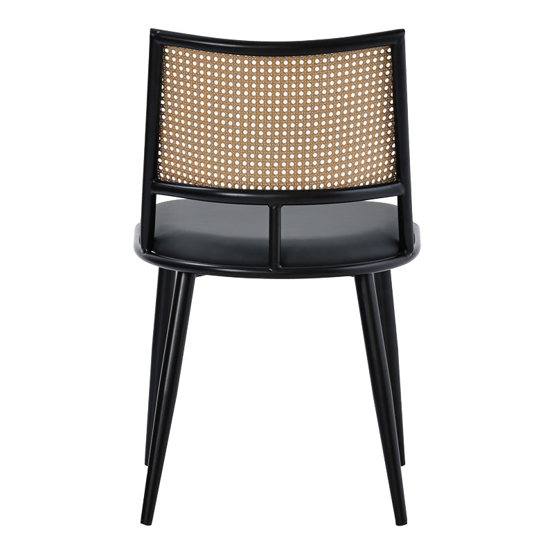 Scaun Giulia rattan textil, Bej - Gri inchis, 49x52x80 cm - Gri inchis