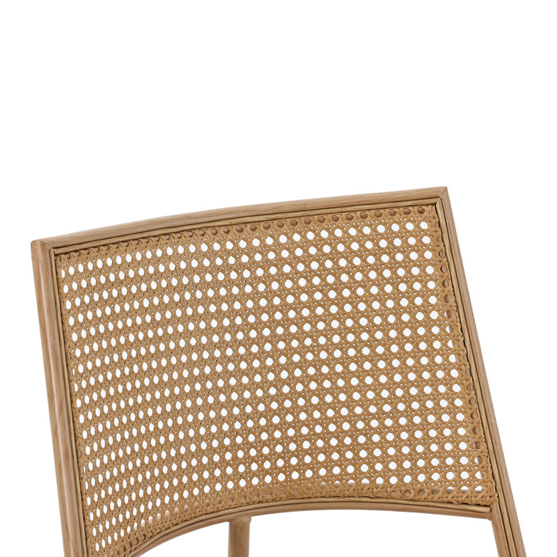 Scaun Giulia rattan textil, Bej - Gri inchis, 49x52x80 cm - Bej