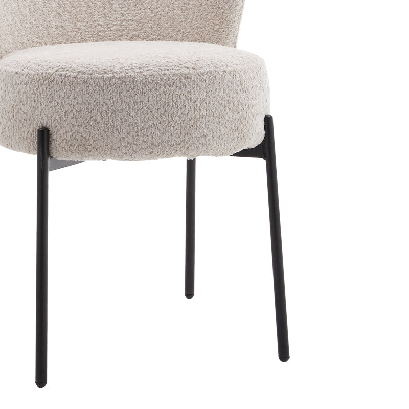 Scaun Houlian tesatura, Crem, 46x66x89 cm