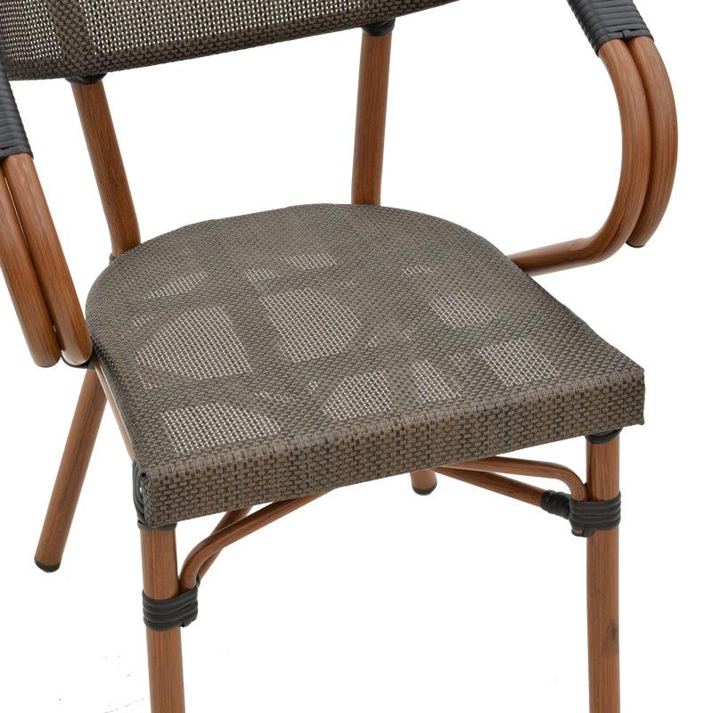 Scaun de gradina Isaia Gri - Negru 57x57x83 cm - Maro