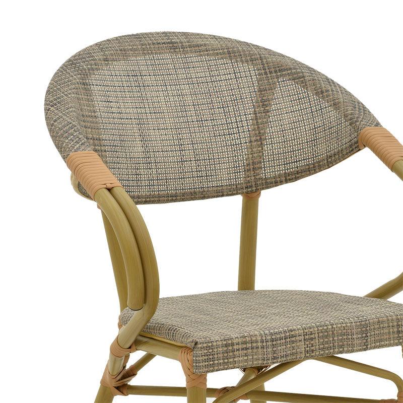 Scaun de gradina Isaia Gri - Negru 57x57x83 cm - Gri