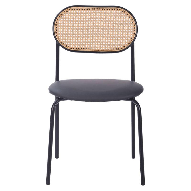 Scaun James, Negru - Natural, 50x46x79 cm - Negru