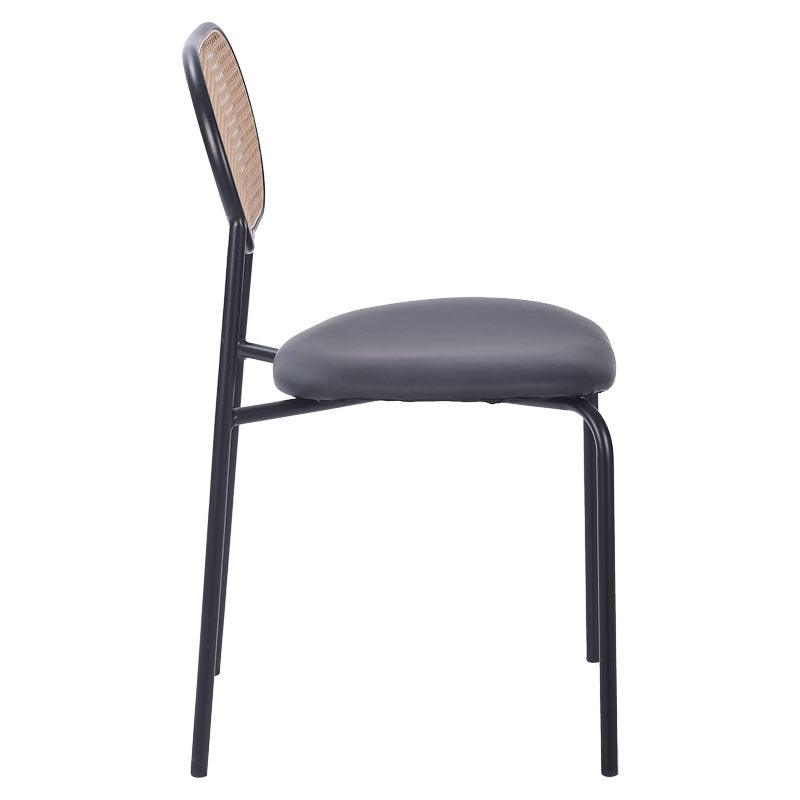 Scaun James, Negru - Natural, 50x46x79 cm - Negru