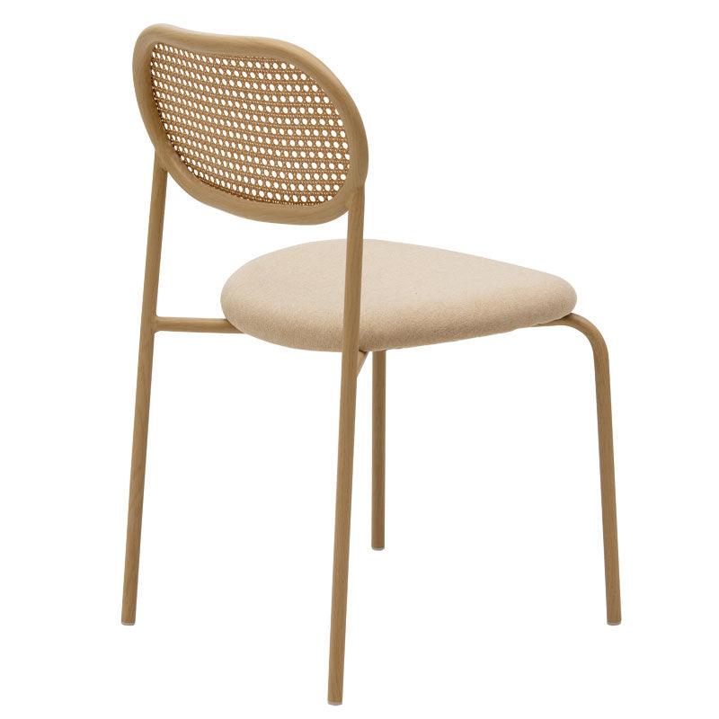 Scaun James, Negru - Natural, 50x46x79 cm - Natural