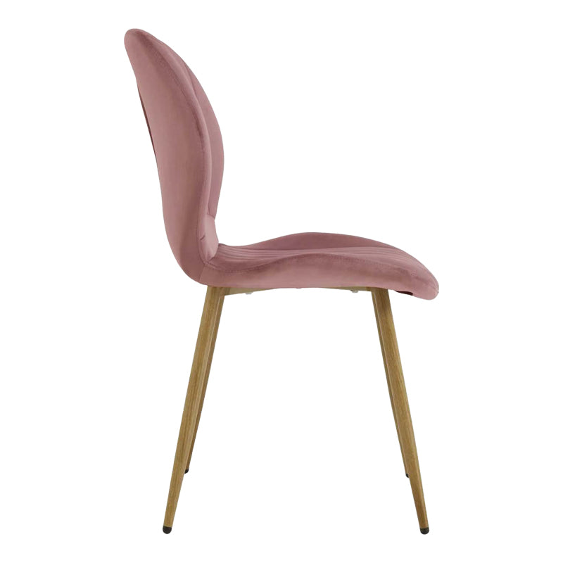 Scaun Jelour, picioare natur, catifea, Diverse culori, 55x55x85 cm - Roz | SKU: 327-000083 | Scaun Jelour, picioare natur, catifea, 55x55x85 cm, varianta Roz, produs pentru amenajarea locuinței, disponibil online în România la CasaMob