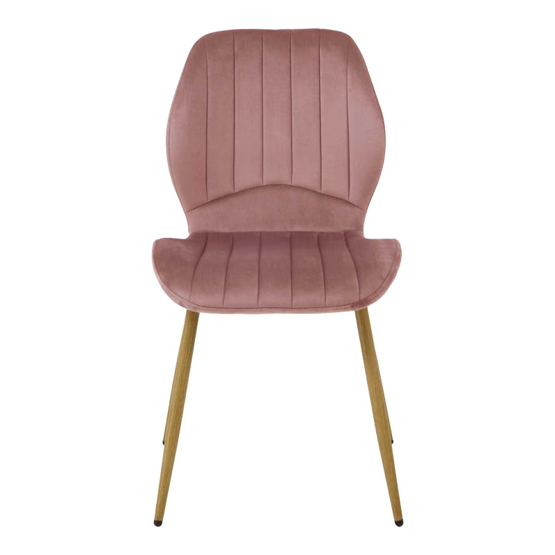 Scaun Jelour, picioare natur, catifea, Diverse culori, 55x55x85 cm - Roz | SKU: 327-000083 | Scaun Jelour, picioare natur, catifea, 55x55x85 cm, varianta Roz, produs pentru amenajarea locuinței, disponibil online în România la CasaMob