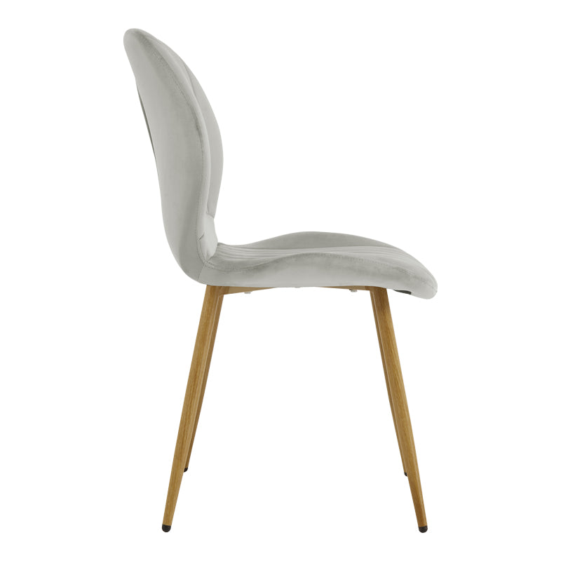 Scaun Jelour, picioare natur, catifea, Diverse culori, 55x55x85 cm - Gri | SKU: 327-000084 | Scaun Jelour, picioare natur, catifea, 55x55x85 cm, varianta Gri, produs pentru amenajarea locuinței, disponibil online în România la CasaMob