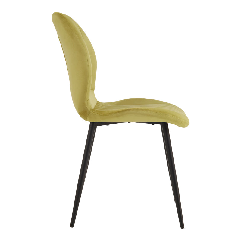 Scaun Jelour, picioare negre, catifea, Diverse culori, 55x55x85 cm - Galben | SKU: 327-000085 | Scaun Jelour, picioare negre, catifea, 55x55x85 cm, varianta Galben, produs pentru amenajarea locuinței, disponibil online în România la CasaMob