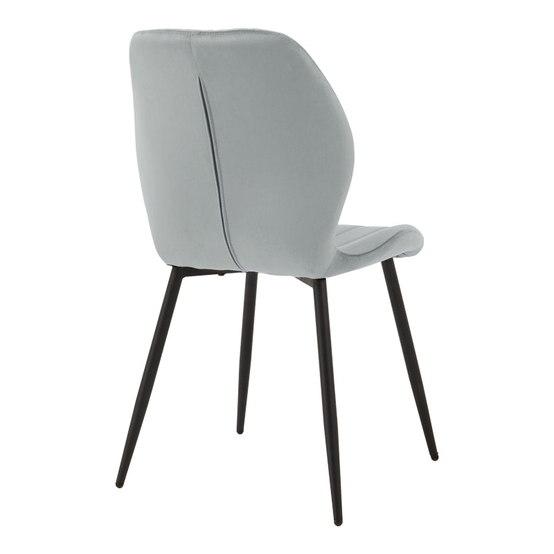 Scaun Jelour, picioare negre, catifea, Diverse culori, 55x55x85 cm - Gri deschis | SKU: 327-000086 | Scaun Jelour, picioare negre, catifea, 55x55x85 cm, varianta Gri deschis, produs pentru amenajarea locuinței, disponibil online în România la CasaMob