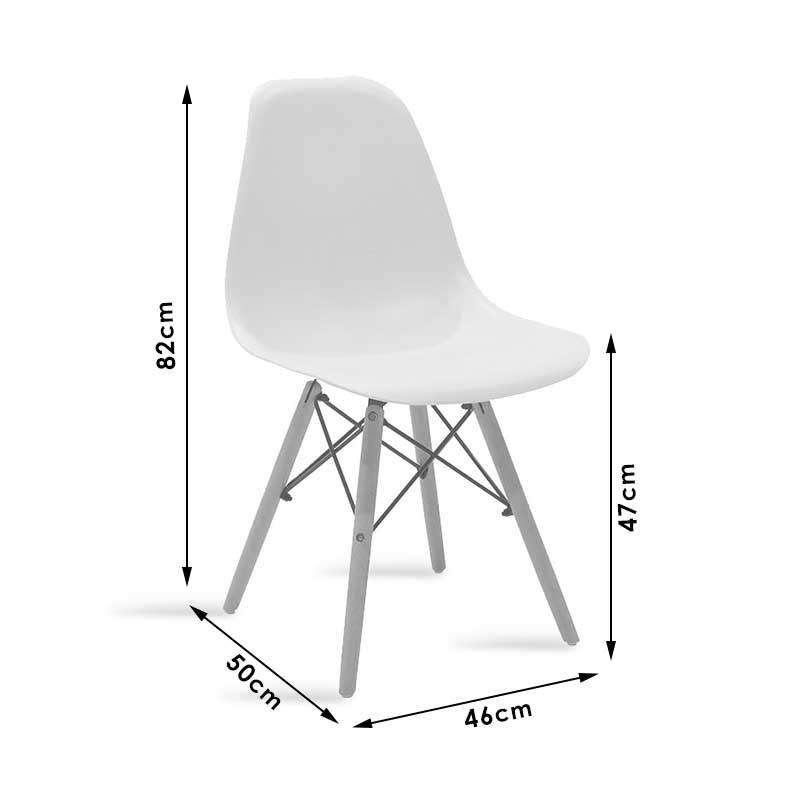 Scaun Julita, 46x50x82 cm - Alb