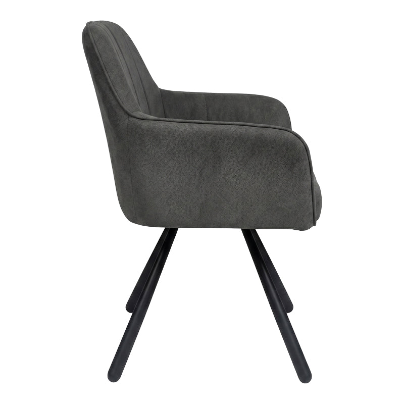 Scaun Kinuz, Stofa, 55x60x86 cm - Antracit