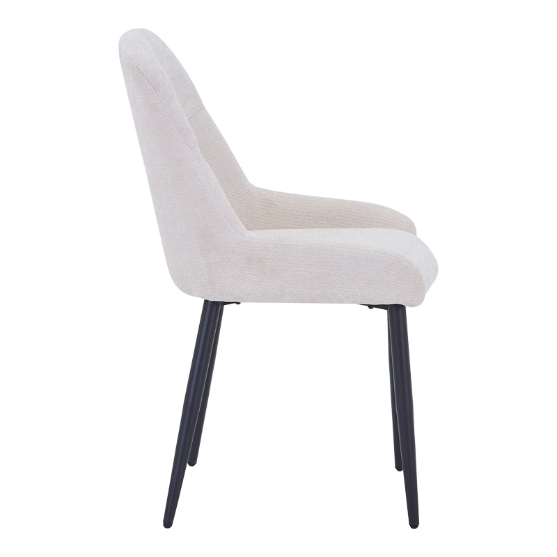 Scaun Larissia, Stofa, 53x59x89 cm - Alb