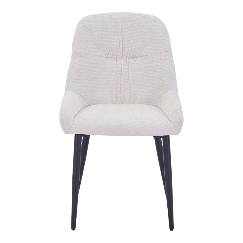 Scaun Larissia, Stofa, 53x59x89 cm - Alb