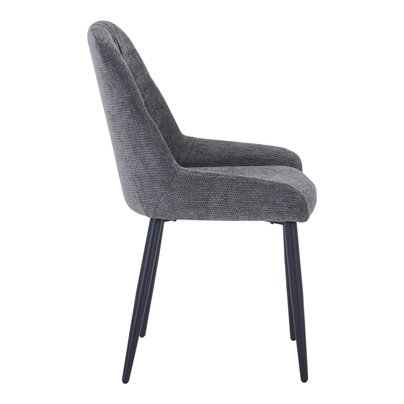 Scaun Larissia, Stofa, 53x59x89 cm - Antracit