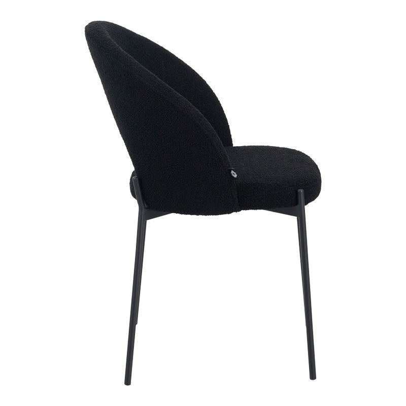 Scaun Masebo de la, Alb - Negru, 68x66x82 cm - Negru