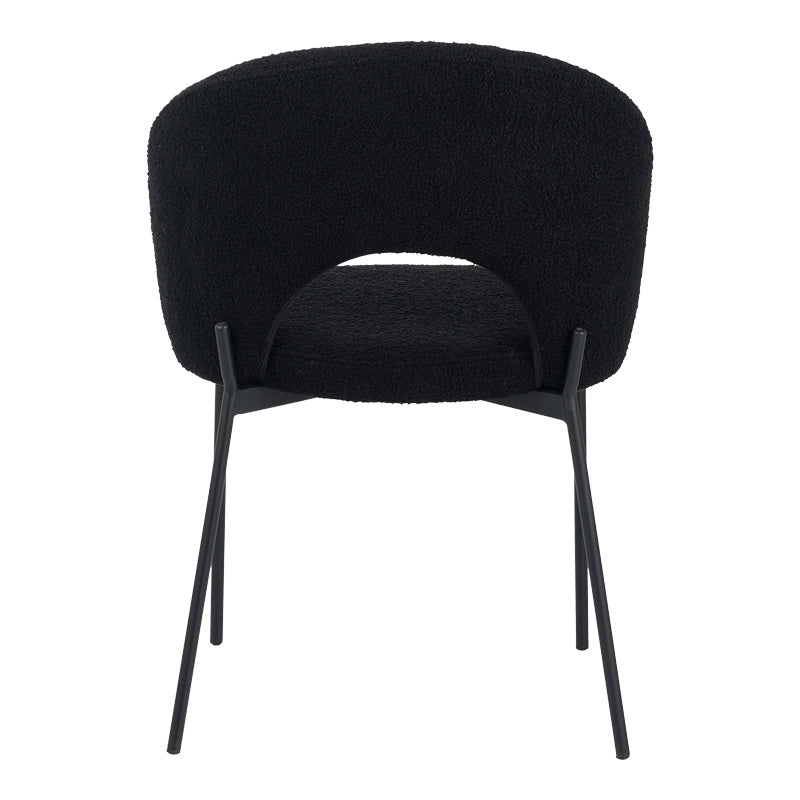 Scaun Masebo de la, Alb - Negru, 68x66x82 cm - Negru