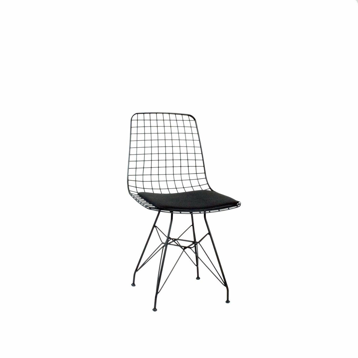 Scaun metal Frame, Negru, 53x80x51 cm