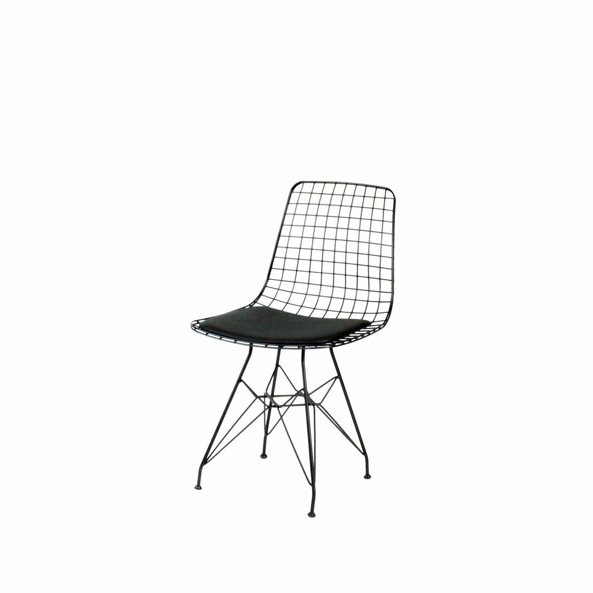 Scaun metal Frame, Negru, 53x80x51 cm