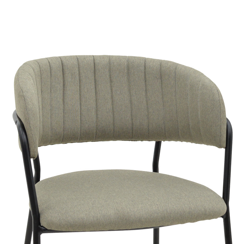 Scaun Morel, stofa si metal, 55x55x76 cm - Gri