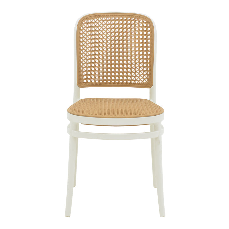 Scaun Nereus, Alb - Negru, 45x43x84 cm - Alb