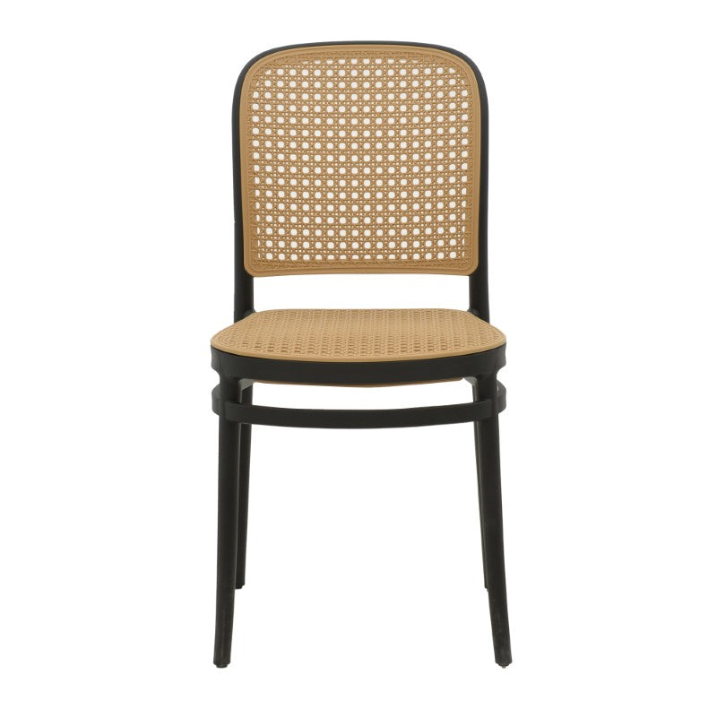 Scaun Nereus, Alb - Negru, 45x43x84 cm - Negru