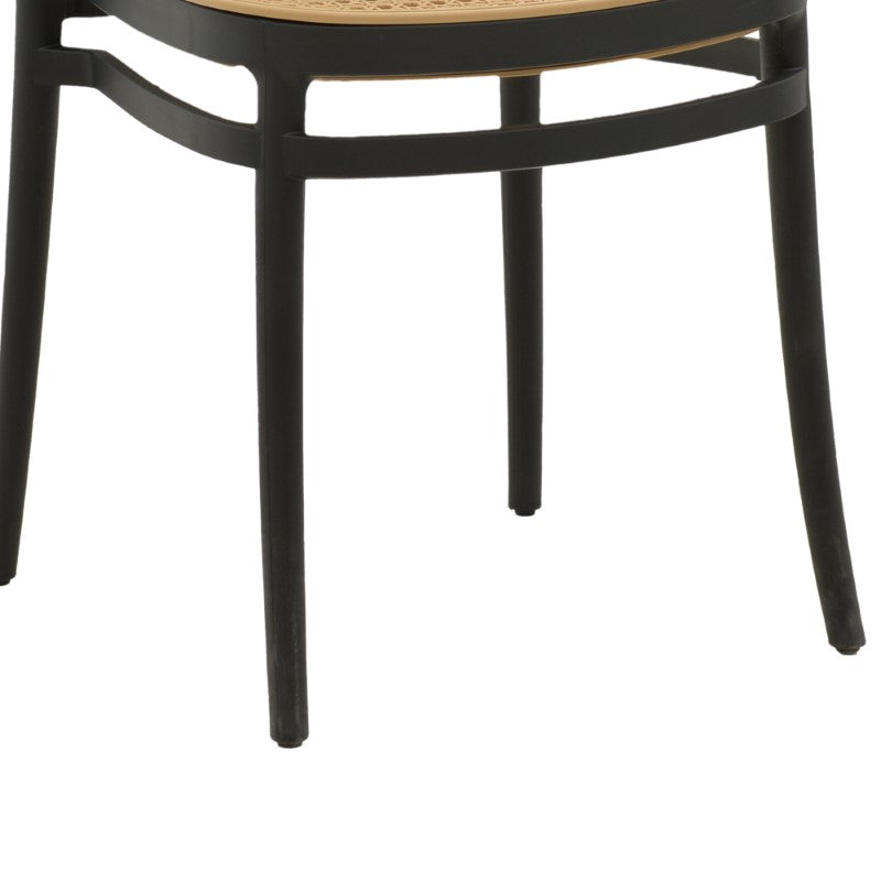 Scaun Nereus, Alb - Negru, 45x43x84 cm - Negru