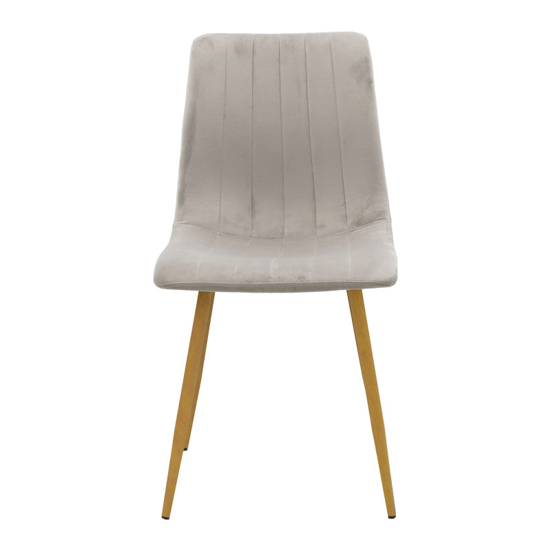 Scaun catifelat Noor, Velvet, Picioare, Gri - Verde, 44x53x86 cm - Gri
