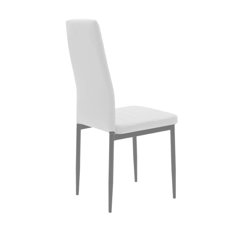 Scaun Parker, Alb - Bej, 42x48x98 cm - Gri inchis