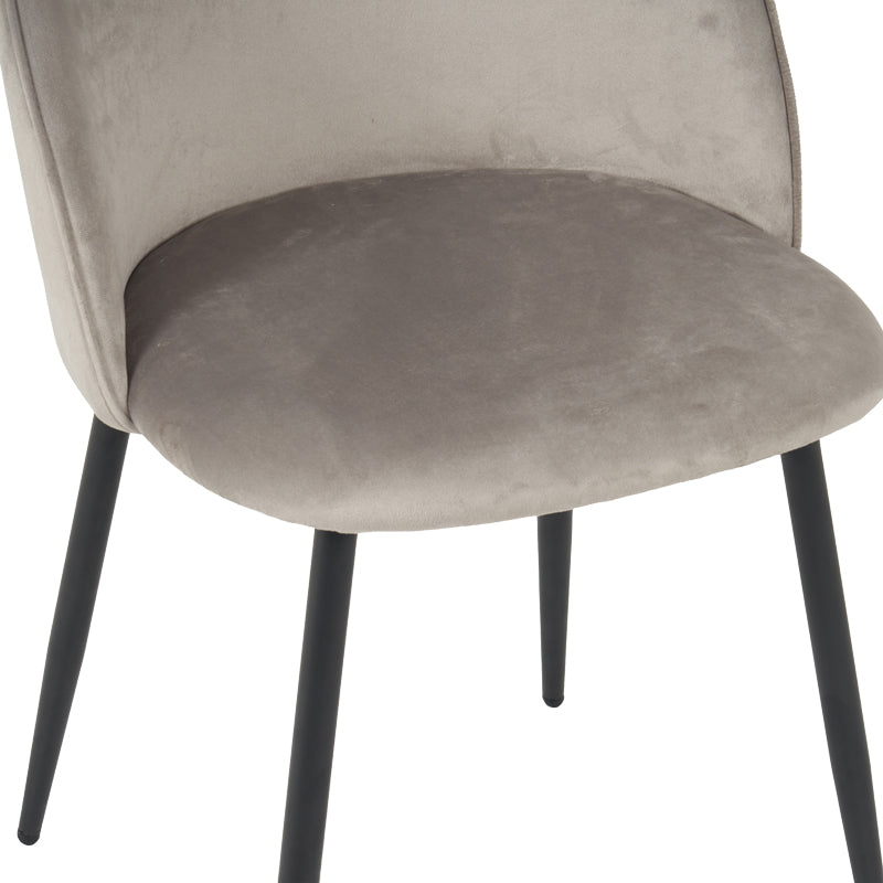 Scaun Perch, Catifea Gri, Picioare Metalice, Negre, 50x43x82 cm