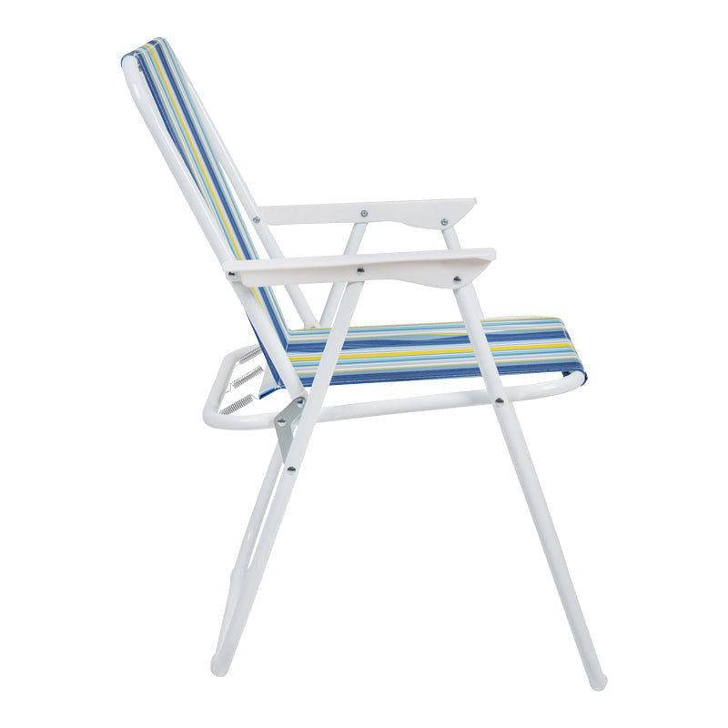 Scaun camping Jette, metal si tesatura, 53x56x73 cm - Albastru