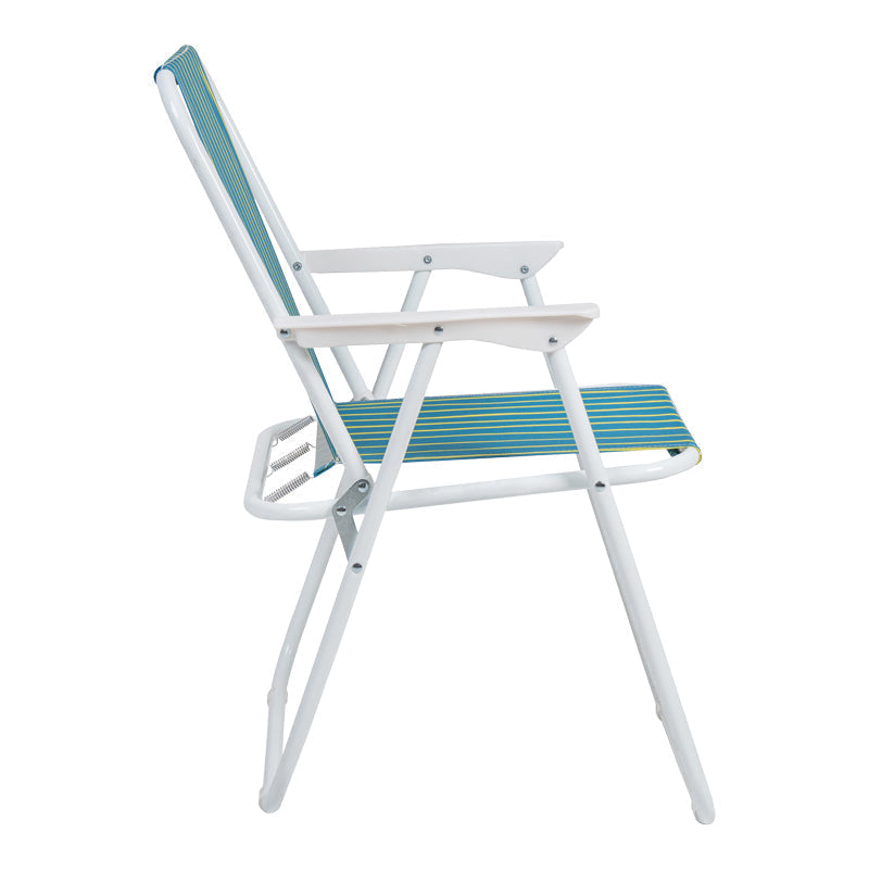 Scaun camping Jette, metal si tesatura, 53x56x73 cm - Galben