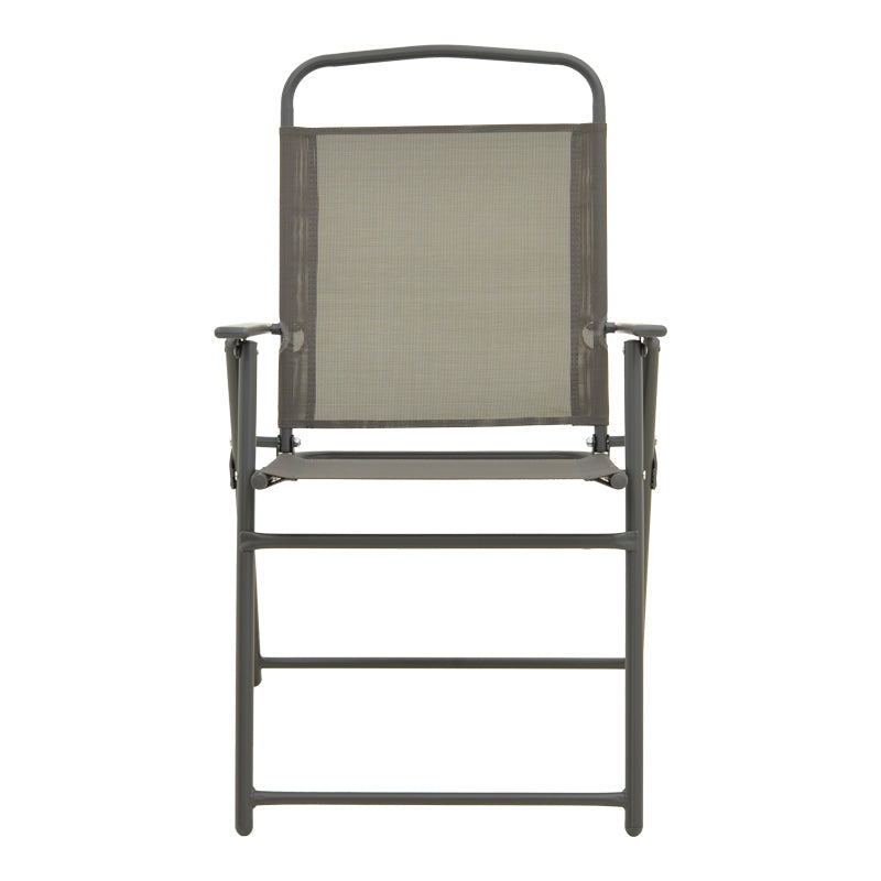 Scaun pliabil cu funcție de economisire a spațiului Vela, metal și textilenă, șampanie, Antracit, 53x58x90 cm