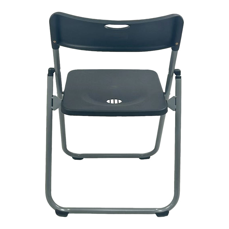 Scaun pliabil cu funcție Edison, Metal, Alb - Negru, 38x49x73 cm - Negru
