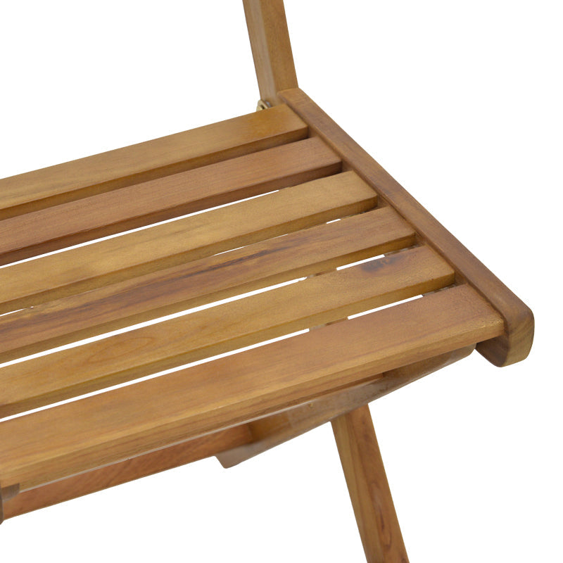 Scaun pliant Fatel lemn de salcam, Natural, 40x53x82 cm