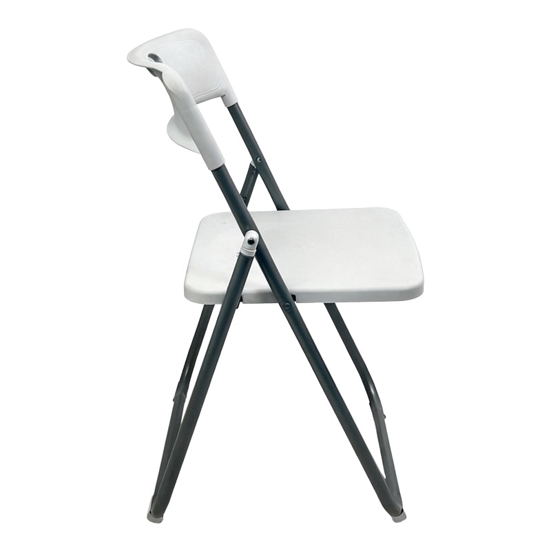 Scaun pliabil cu funcție Edison, Metal, Alb - Negru, 38x49x73 cm - Alb