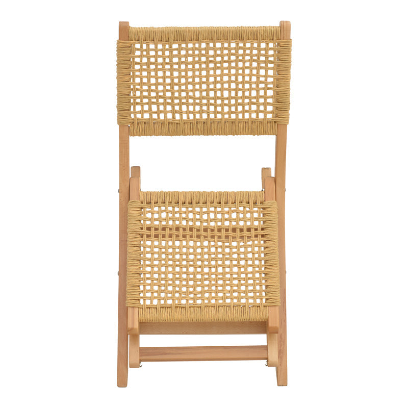Scaun pliant Xianju lemn de fag si frânghie, Natural, 47x58x85 cm