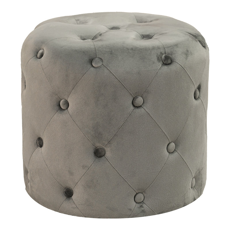 Taburet Seval, catifea, D49x47 cm - Taburet Seval, catifea, D49x47 cm - 257-000024
