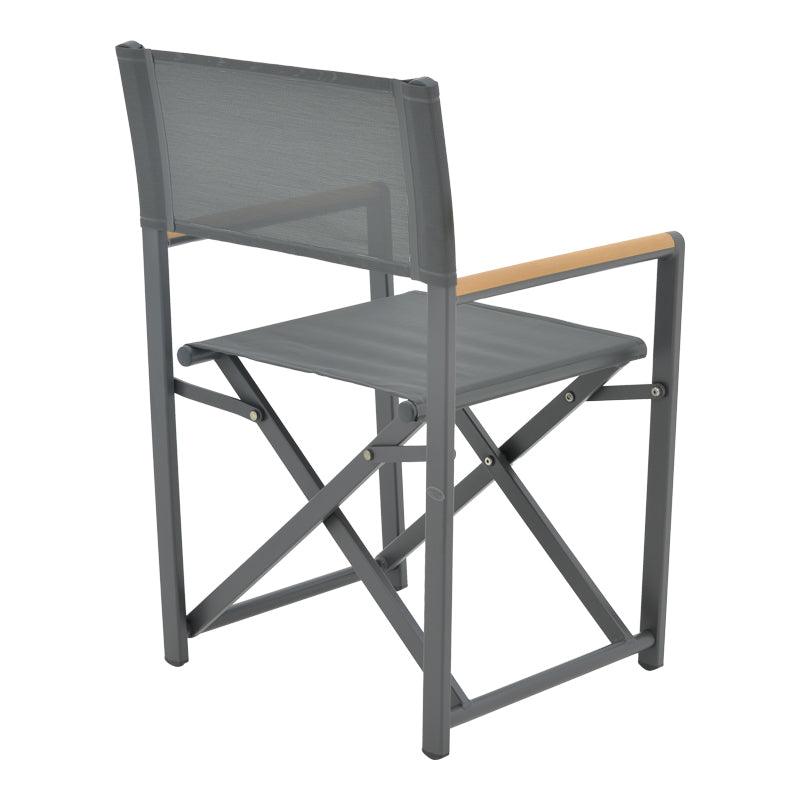 Scaun regizor Mabu, Alb - Gri inchis, 56x48x86 cm - Gri inchis