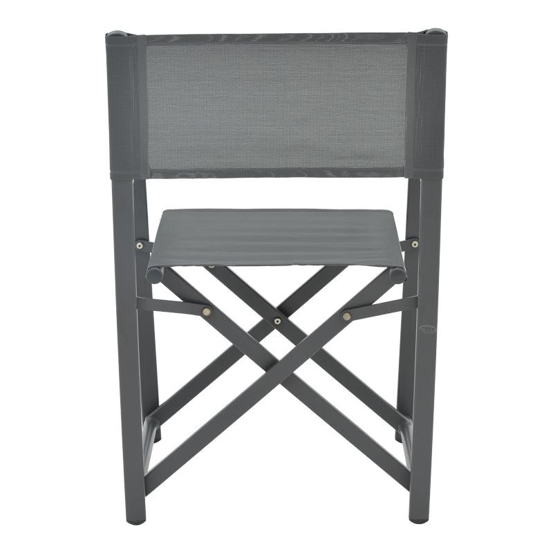 Scaun regizor Mabu, Alb - Gri inchis, 56x48x86 cm - Gri inchis