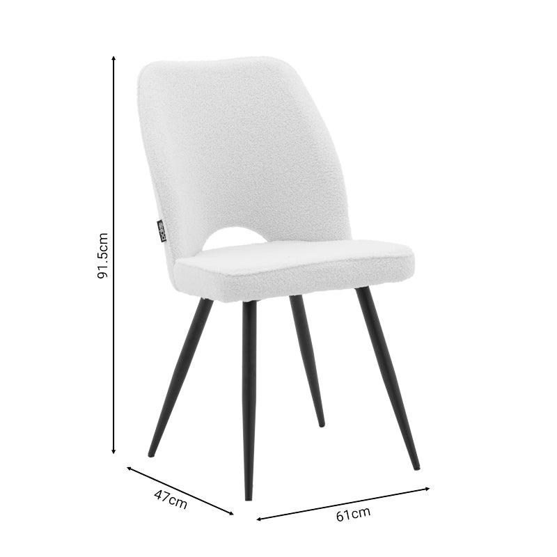 Scaun Renish, Negru - Gri, 61x47x91 cm - Negru