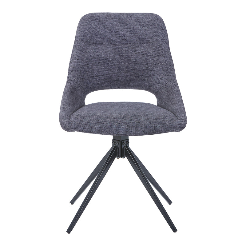 Scaun rotativ Luciano I, Textil, Antracit, 52x54x85 cm