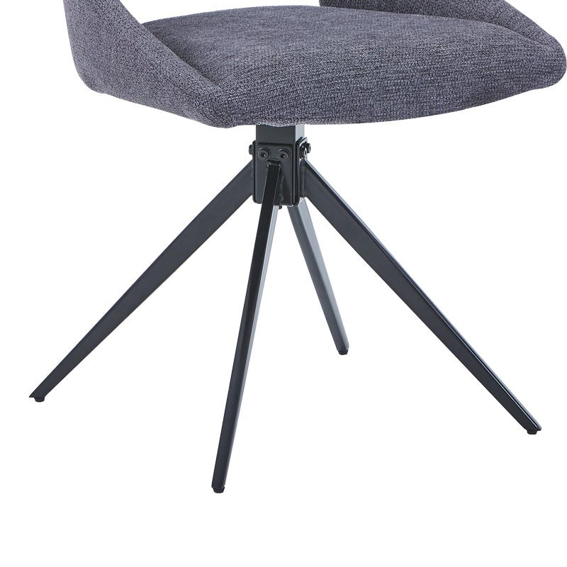 Scaun rotativ Luciano I, Textil, Antracit, 52x54x85 cm
