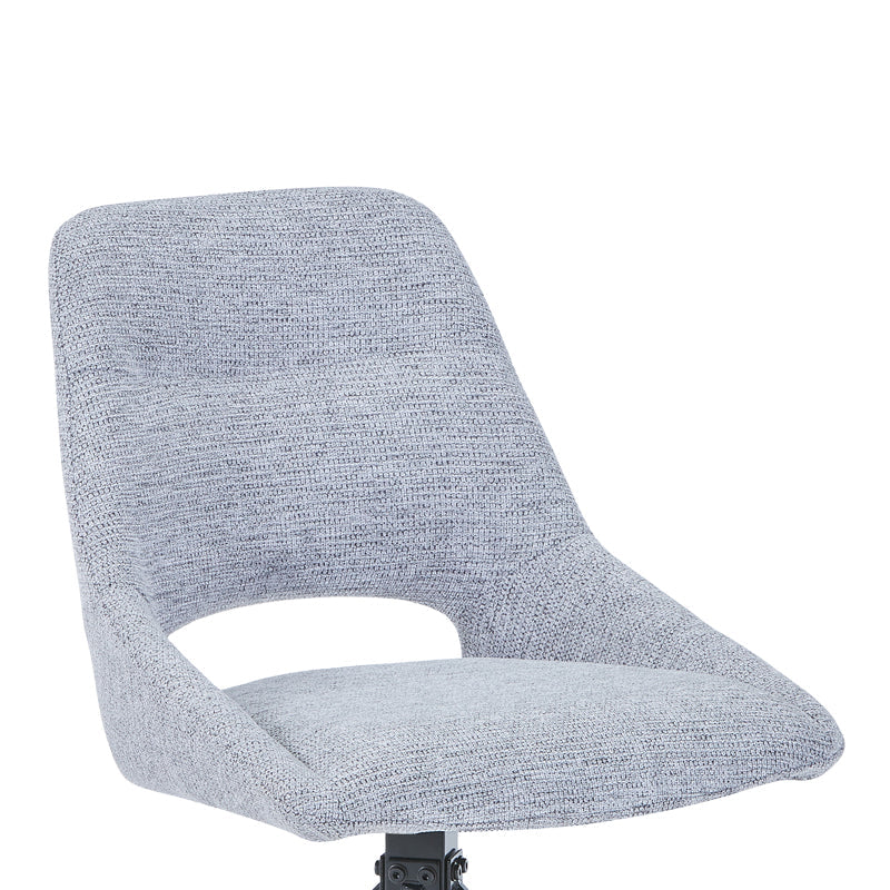 Scaun rotativ Luciano I, Textil, Gri, 52x54x85 cm