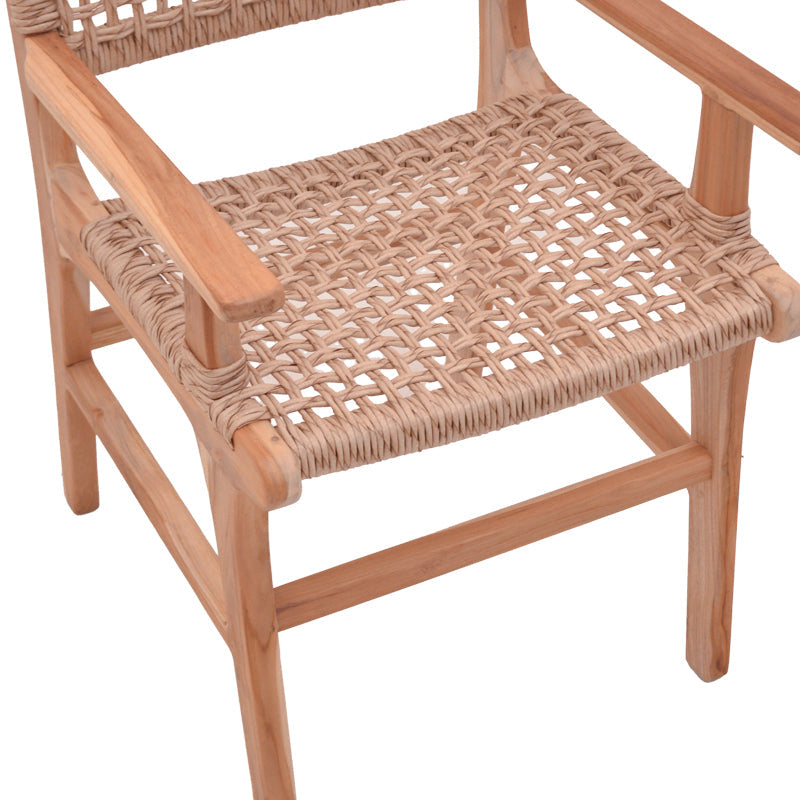 Scaun Sponze lemn de tec, Natur, 54x60x86 cm