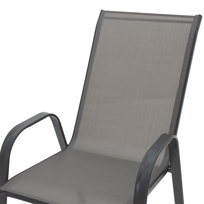 Scaun de gradina Calan, textilena si metal, 54x74x91 cm - Gri