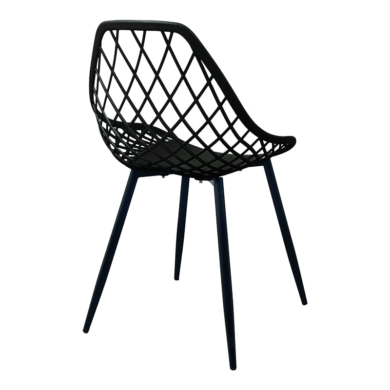 Scaun Suan, Metal, 49x51x86 cm - Negru